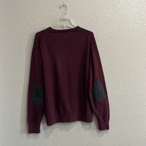 Cremieux classics pebbled burgundy cotton cashmere blend mens sweater Large - Picture 8 of 10